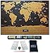 Produktbild WIDETA Weltkarte zum Rubbeln in deutsch mit Länderflaggen in Gold und schwarz mit Zubehör (XL (60 x 42 cm))