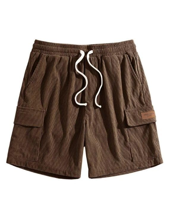 Image of Samfor Shorts for Men || Authentics Classic Men's Ribbed Polycotton Relaxed Fit Cargo Stretch Shorts || Lightweight & Quick Dry || Men Shorts Casual ||Shorts Pant for Men