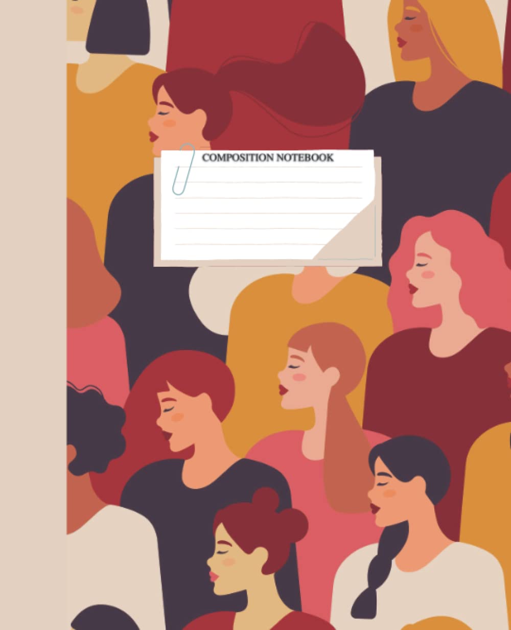 Composition Notebook 140 Page College Rule: Multi Color Women Graphic Notebook