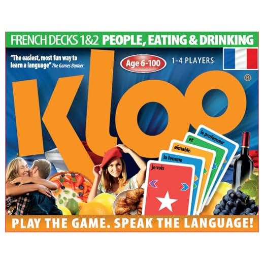 KLOO's Learn to Speak French Language Card Games Pack 1 (Decks 1 & 2)