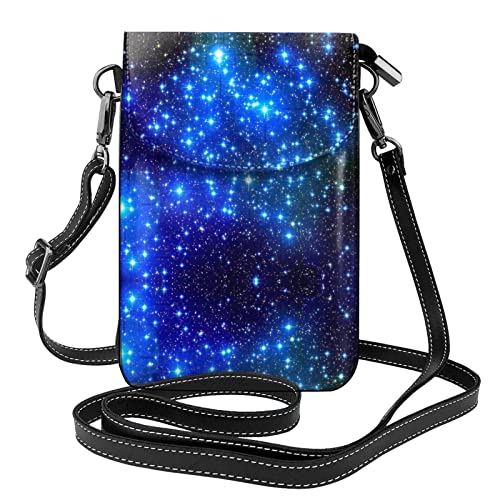 Sac à bandoulière pour téléphone imprimé ananas tropical bleu