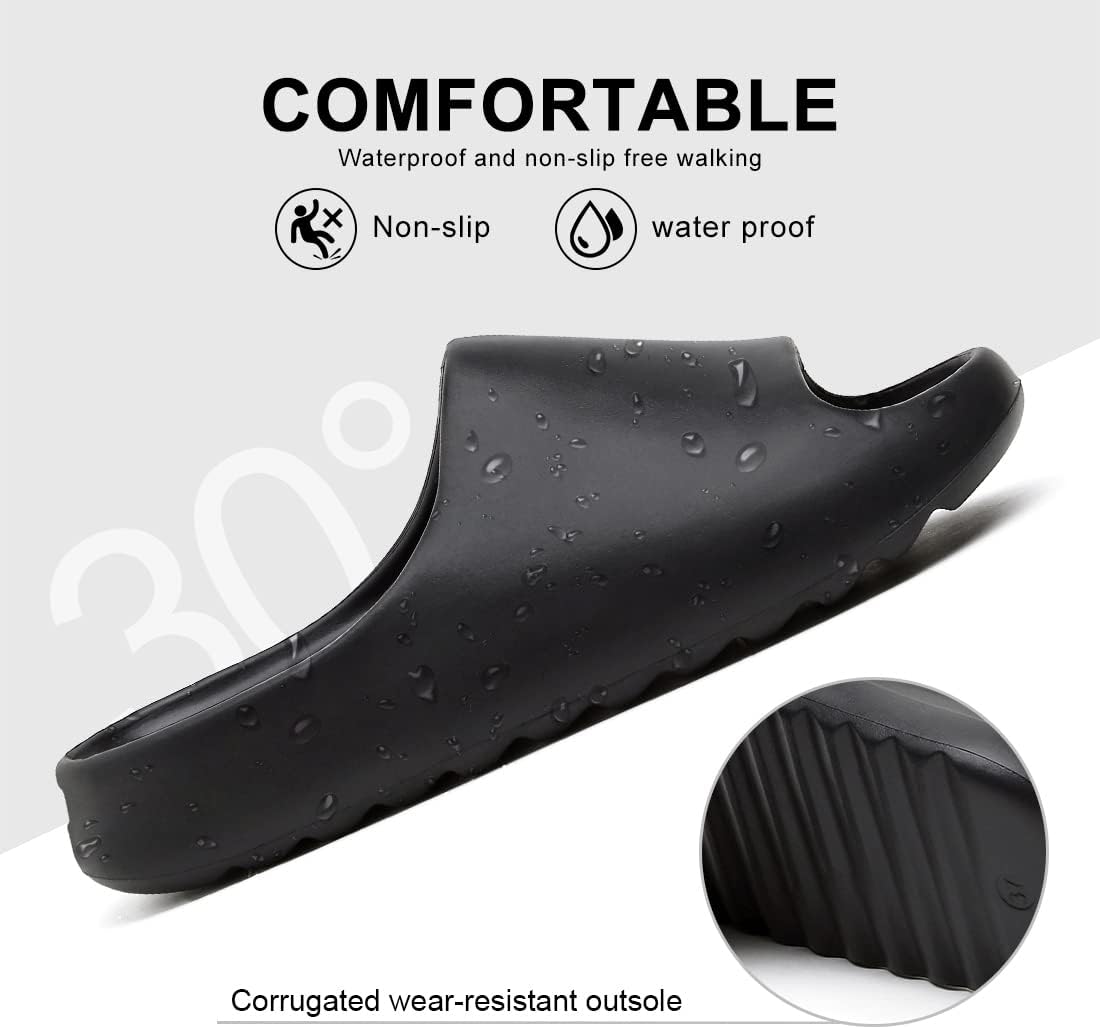 Unisex Pillow Slippers Slides for Women and Men, EVA Comfort Super Soft Quick Drying Rubber Shower Cloud Slides, Lightweight Spa Massage Summer Sandals for Adult Couples Indoor and Outdoor - Image 4