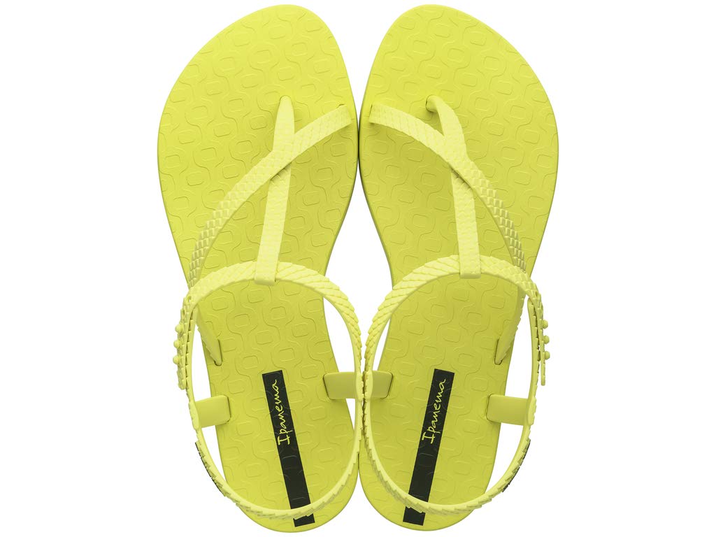 neon yellow sandals size 11
