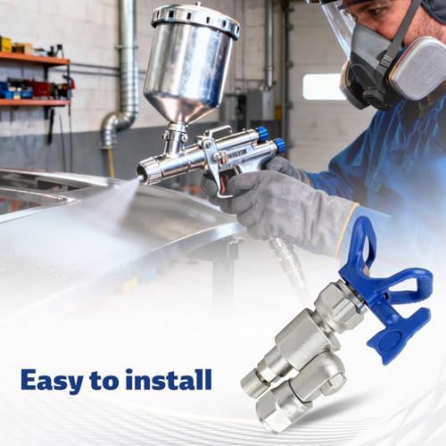 Image of 287030 CleanShot Shut-Off Valve Swivel Joint Fit for Graco Titan Wagner 7 8-Inch Threads Size Airless Paint Spray Guns Pole Extensions Anti-Spitting Valve Adapter Replace 287036 (Model 2)