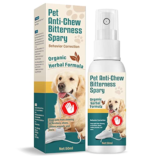 Bitter Spray for Dogs to Stop Chewing, Training Corrector for Puppies,Dogs and Cats, Natural Based and Safe for Pets, 50ML,MM1 Bitter Spray for Dogs to Stop Chewing, Training Corrector for Puppies,Dogs and Cats, Natural Based and Safe for Pets, 50ML,MM1