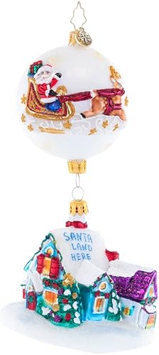 Christopher Radko Adorno decorativo de Navidad de vidrio europeo hecho a mano, una visión en morado