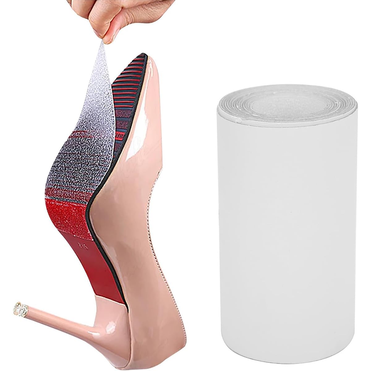 – Aowin Sole Protectors,10x100 CM Self-Adhesive Sole Protector Roll With Anti-Slip Texture,Bottoms Sticker for High Heel Shoes,Clear Guard Anti Slip Bottoms Stickers for Women Sneakers