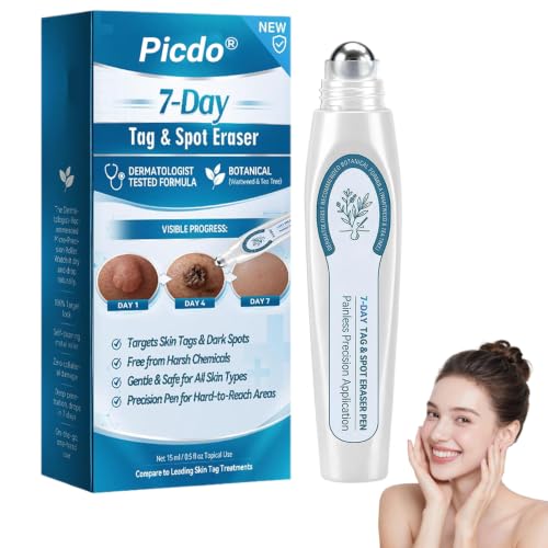 Picdo 7-Day Tag Spot Eraser Picdo Skin Tag Remover Rollerball - 15ml Fast-Drying Daily Care Suitable For Face & Body (1 piece)