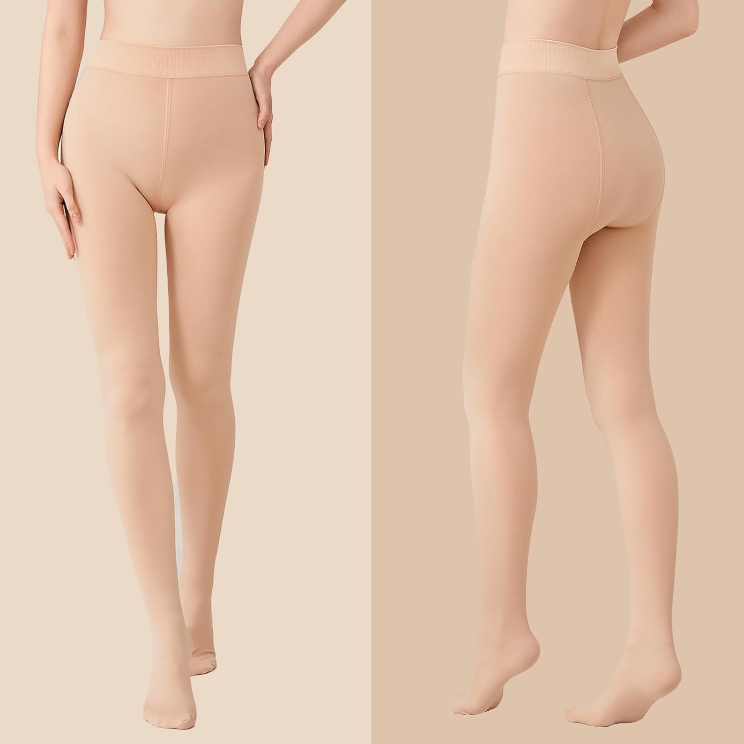 Fleece Lined Tights for Women, Warm Pantyhose leggings Women, Thermal Opaque Tights for Winter - Image 2