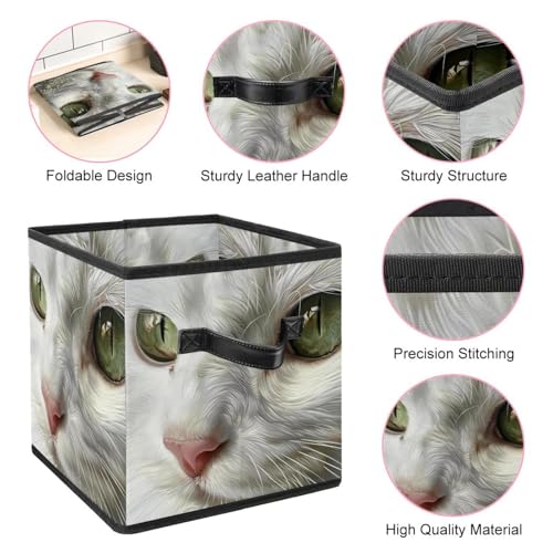 Cube de rangement chat blanc pour éliminer le désordre - 5