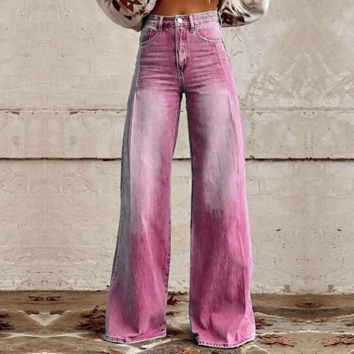 Jean Jambe Large Femme imprimé pour sublimer la silhouette