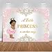 Mehofoto Royal Princess Baby Shower Backdrop Pink Silver Diamond Baby Shower Background 7x5ft Vinyl Girl's Baby Shower Party Banner Decoration Supplies