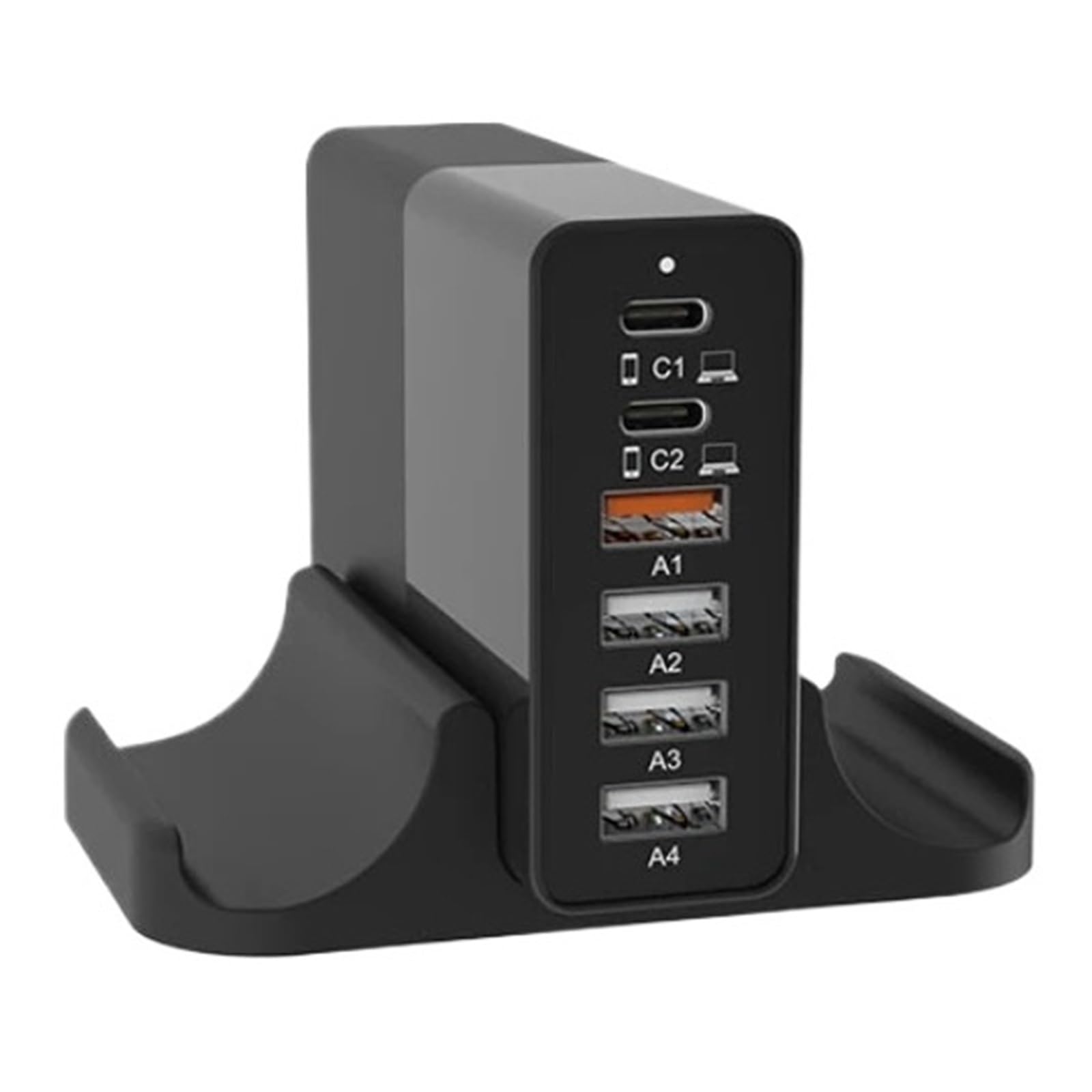 Cargador USB De 80W, Estación De Carga USB Multipuerto, Carga Rápida, Adaptador De Corriente PD TypeC De Escritorio, 6 Puertos QC3.0 Cargador Rápido