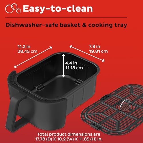 Instant Pot Vortex Slim 6QT Air Fryer that Crisps, Roasts, Reheats, Bakes, Broils & is Quiet, Space Saving, Nonstick, Dishwasher-Safe, 100+ In-App Recipes, from the Makers of Instant Pot, Black by Instant Pot - Image 5