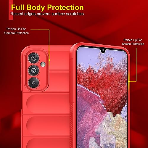 Image of amazon basics Back Case Cover for Samsung Galaxy A25 5G (Silicone Red)