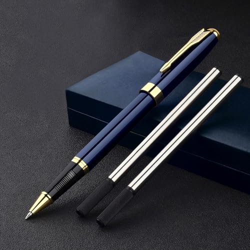 SHLWYG Ensemble de stylos en métal (encre noire), stylo Signature en métal professionnel, ensemble de stylos à encre métallique, stylo Signature...