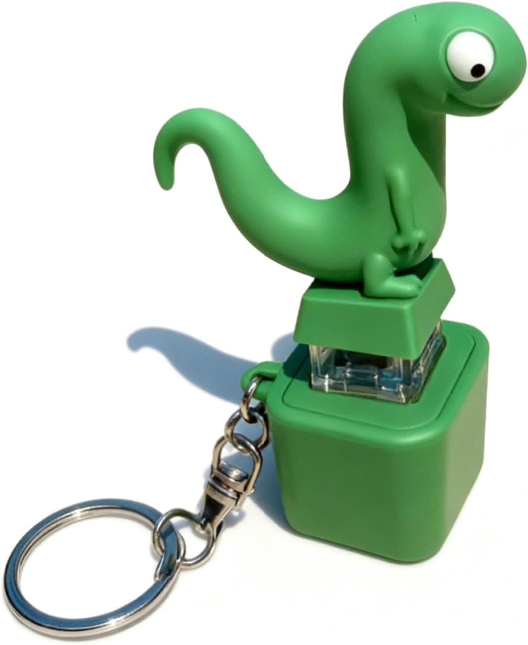 Lizard Keychain Sound, 2026 New Rechargeable Lizard Anxiety Relief Keychain Button Toy with Colorful Light, Portable Anxiety Relief Toy (Lizard)