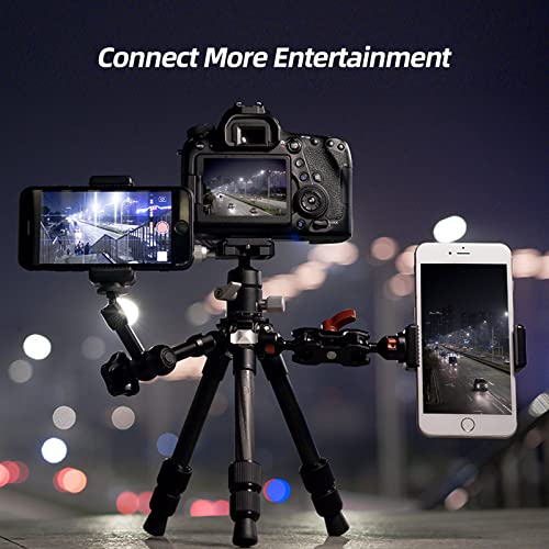 Fotopro Mini Tripod, Portable Carbon Tripod With 360° Ball Head, Qr Plate For Dslr Camera Camcorder, For Travel For Desktop, Max Load 11Lbs/5Kg, Black #TOP5