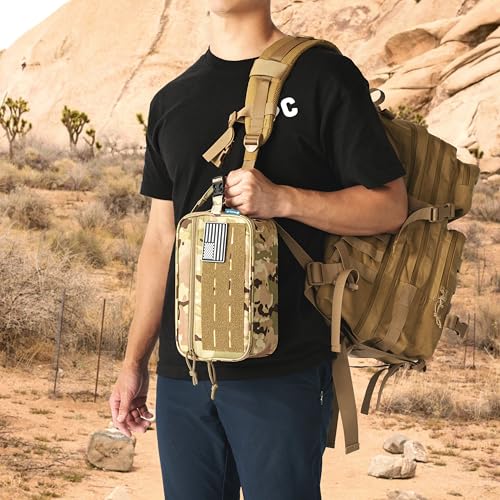 Pavilia Bolsa de Higiene Pessoal Tática para Homens, Bolsa de Viagem de Higiene, Kit Dopp Militar, B