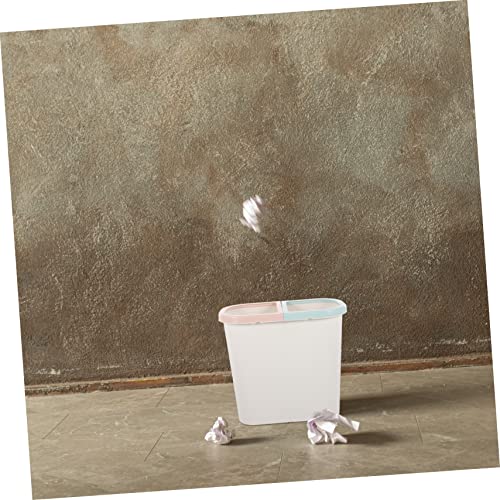 Caneca de basura plástica rectangular para cocina y baño miniatura 4