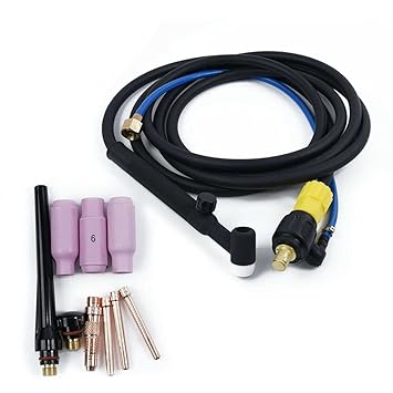 Decdeal WP17V TIG Weldings Head Torch Tool Flexible Heads Welding Accessories 4M Assembly Fire and Wear Protective Sleeve