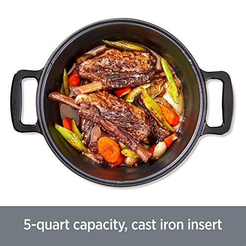 All-Clad 10942226833 5 Quart 7-In-1 Electric Slow Cooker With Stainless Steel And Cast Iron, 1200W - Black Enamel Crock thumb #4