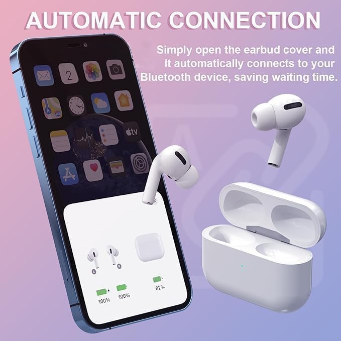ear buds Wireless Earbuds AirBuds Pods 2026 New Bluetooth Headphones with Noise Reduction,in-Ear Ear Buds Sport Earphones IPX7 Waterproof Auto Pairing Fast Charging Headsets,for Android/IOS/AirPods - 2