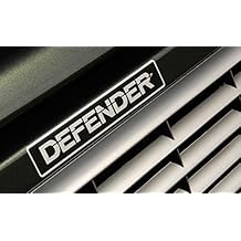 ملصق غطاء محرك السيارة الأصلي باللونين الفضي والأسود متوافق مع LAND ROVER Defender، الجزء BTR1045