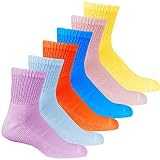 TZ Promise Women 6 Pairs Cotton Ankle Circulatory Diabetic Socks, Non Binding Top, Soft Breathable,