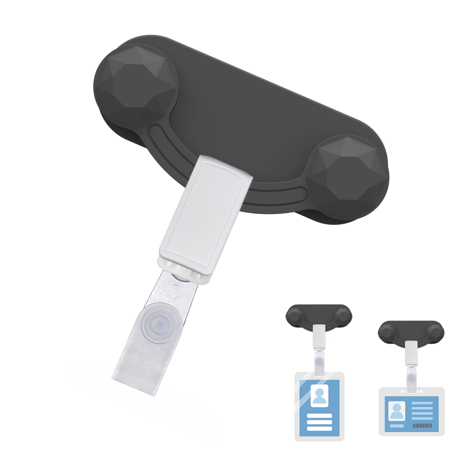 1 Pack Magnetic Badge Holder with Clip Nursing Badge ID Card Holder with Smile Design It Won't Wrinkle When Sandwiched on Clothes for Teacher Nurse