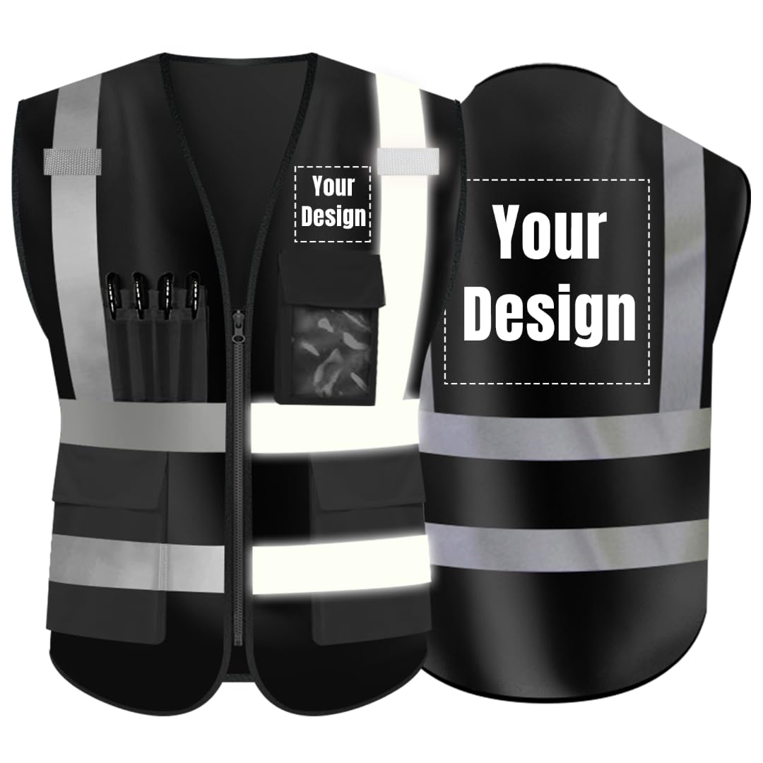 YOWESHOPHigh Visibility Safety Vest Customize Your Logo Protective Security Vest