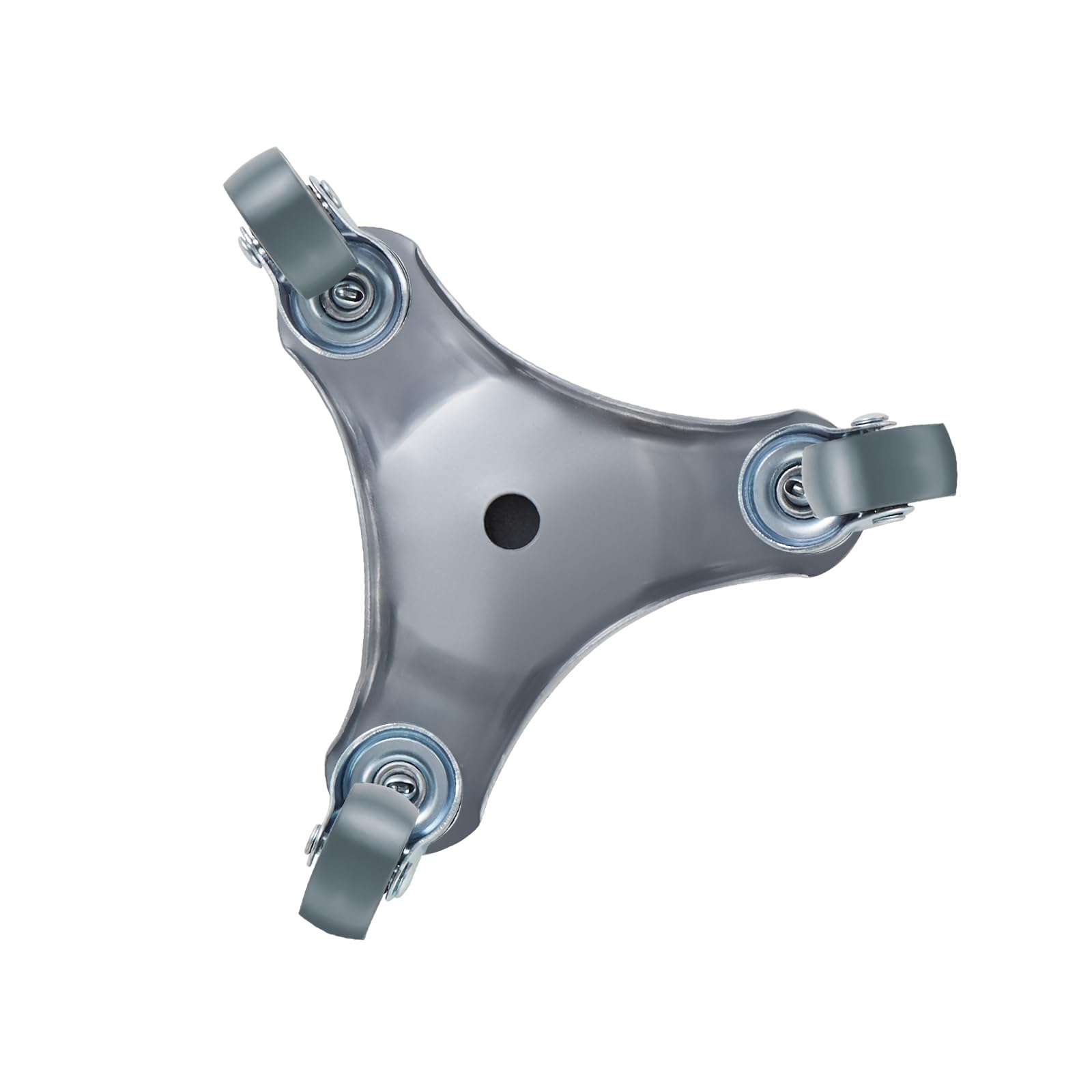VEVOR 4 carrelli per mobili da 15,2 cm, in acciaio con ruote girevoli a 360° in polipropilene e tappo antiscivolo, 3 ruote per spostare mobili pesanti, frigorifero, divano