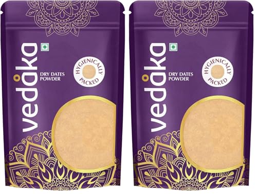 Image of Amazon Brand - Vedaka Dry Date Powder | 250 g | Natural | 365 Days Shelf Life | Dry Date Powder Without Sugar | Vegetarian (Pack of 2)