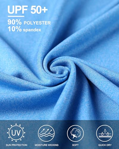 Roadbox Swim Shirts Short Sleeve for Men, Sun Protection UPF 50+ Fishing Rash Guard, UV Gym Workout Shirt for Running Outdoor4