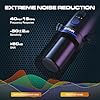 Ortizan XLR/USB Dynamische Mikrofone, Gaming Mikrofon mit Stummschalttaste und Arm, Hall-Effekten, Rauschunterdrückung, Kopfhöreranschluss, Podcast Mikrofon für Streaming/Aufnahmen/Gesang - Schwarz #1