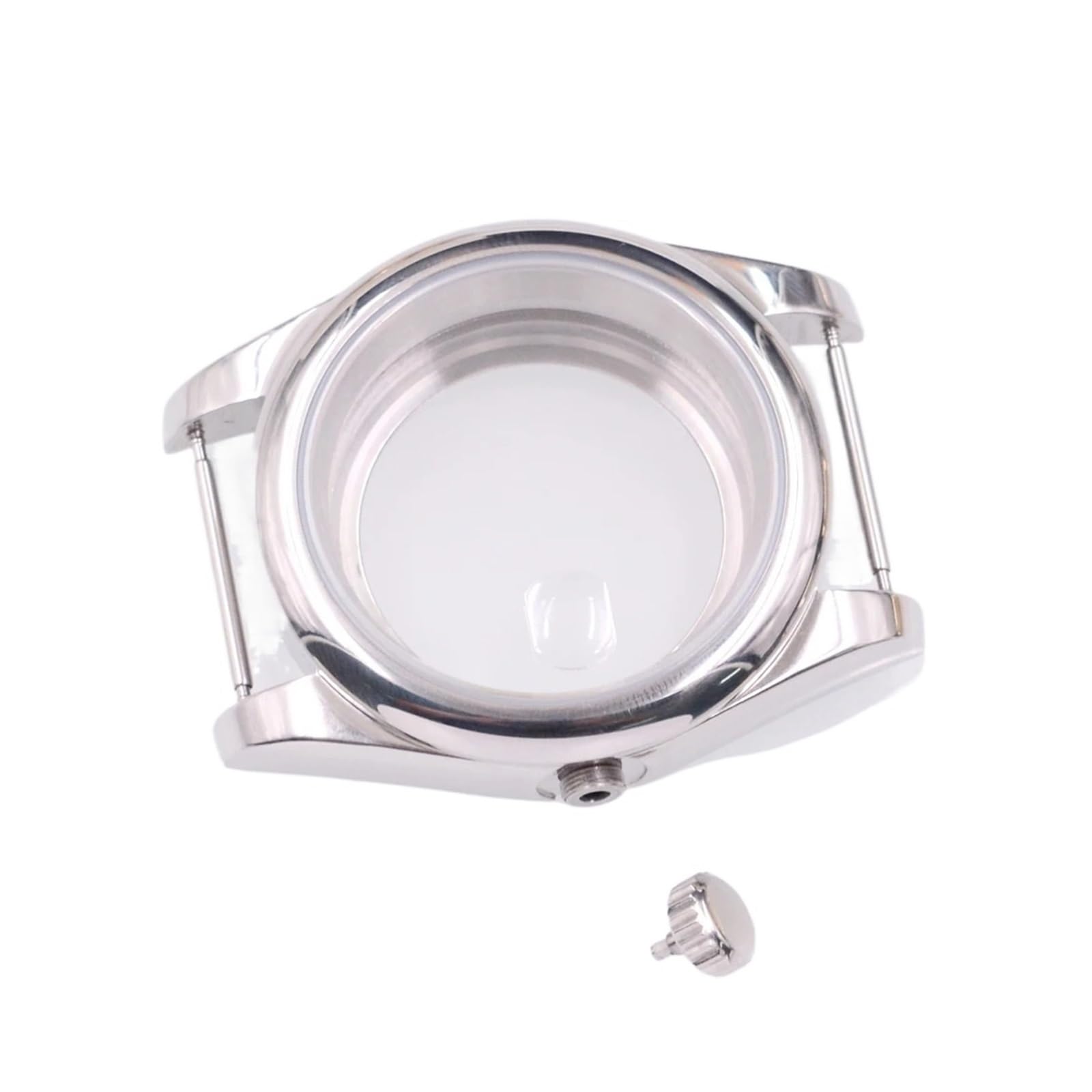 1 caja de reloj de cristal de zafiro para NH35 PT5000 ETA2824 Miyota 8215 (oro rosa, 36 mm ETA2824 PT5000)