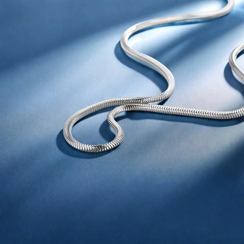 1.5&2.5mm 925 Sterling Silver Snake Chain Bracelet for woman&Men's Couple Bracelets set,Trendy hip-hop Gift for Grilfrieng/Boyfriend/loved ones/mother's Dad jewelry, No fading - Image 5