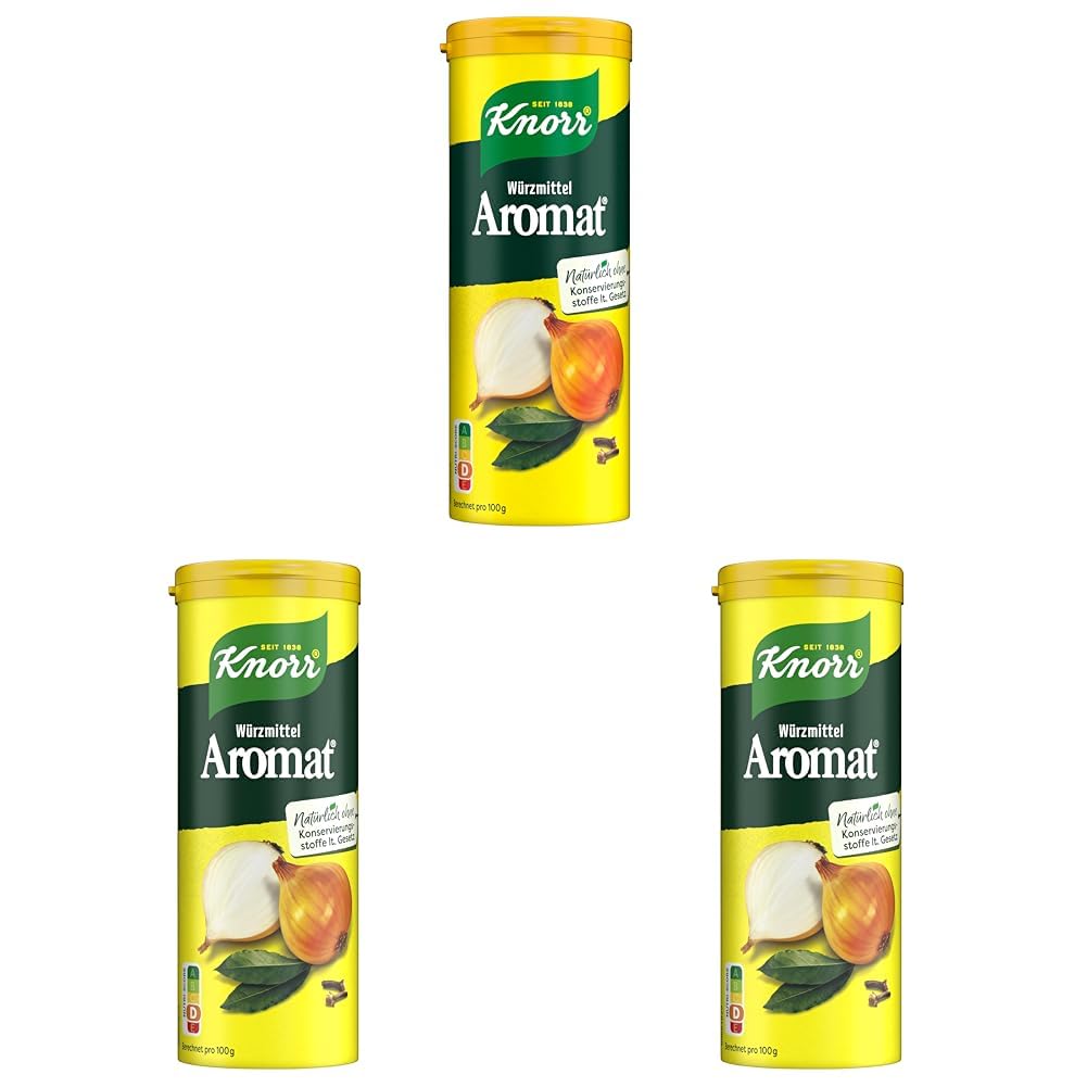 Knorr Würzmittel Aromat zum Streuen Gewürzmischung zum Verfeinern von Speisen für schnelle Gerichte 100 g (Packung mit 3)