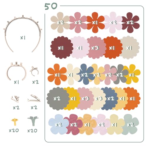 Créa Bijoux Fleurs Recharge SMOBY 7600350418 – 50 Pétales en Tissu, 20 Pédoncules - vue 4