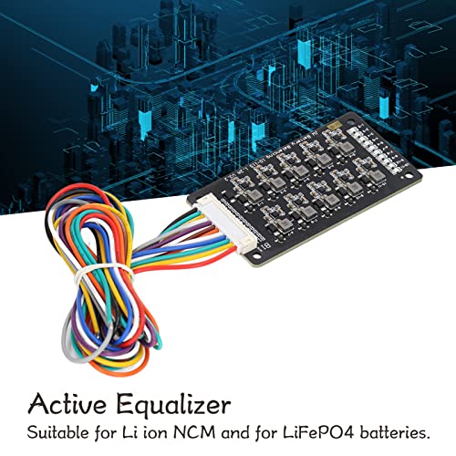 Ecualizador activo de batería para sistemas Li Ion NCM y LiFePO4 8s y 11s - Placa balanceadora con corriente de balance 0-1.2A y precisión de voltaje 30mV con cable de conexión miniatura 6