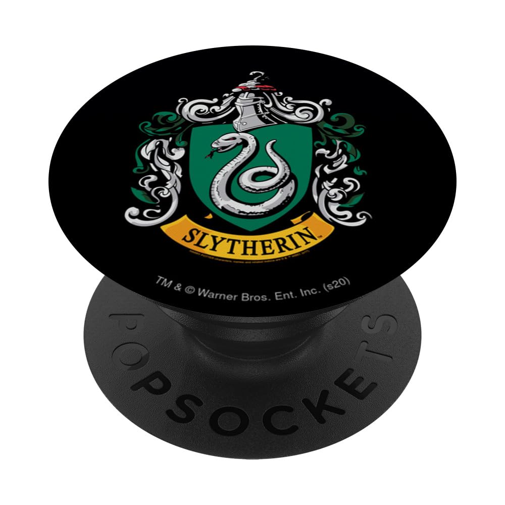 Harry Potter Slytherin House Crest PopSockets Adhesive PopGrip, Black