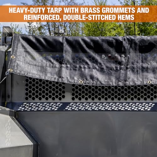 Image of Buyers Products DumperDogg DTR5508 Manual Dump Tarp Kit with 5-1 /3 Ft. X 9-1 /2 Ft. Mesh Tarp