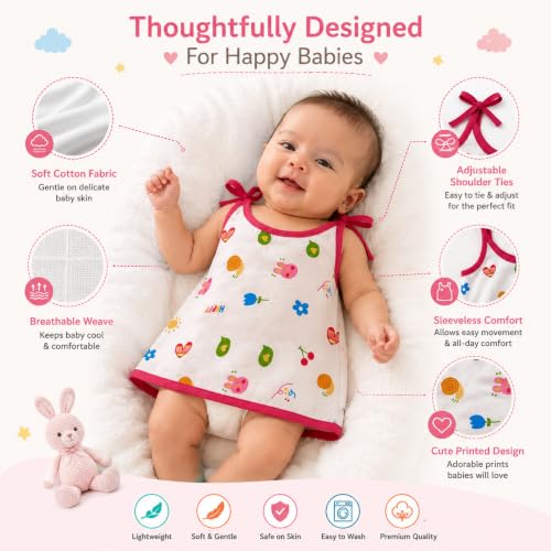 Image of V2M Cotton Jhabla New Born Baby Clothes