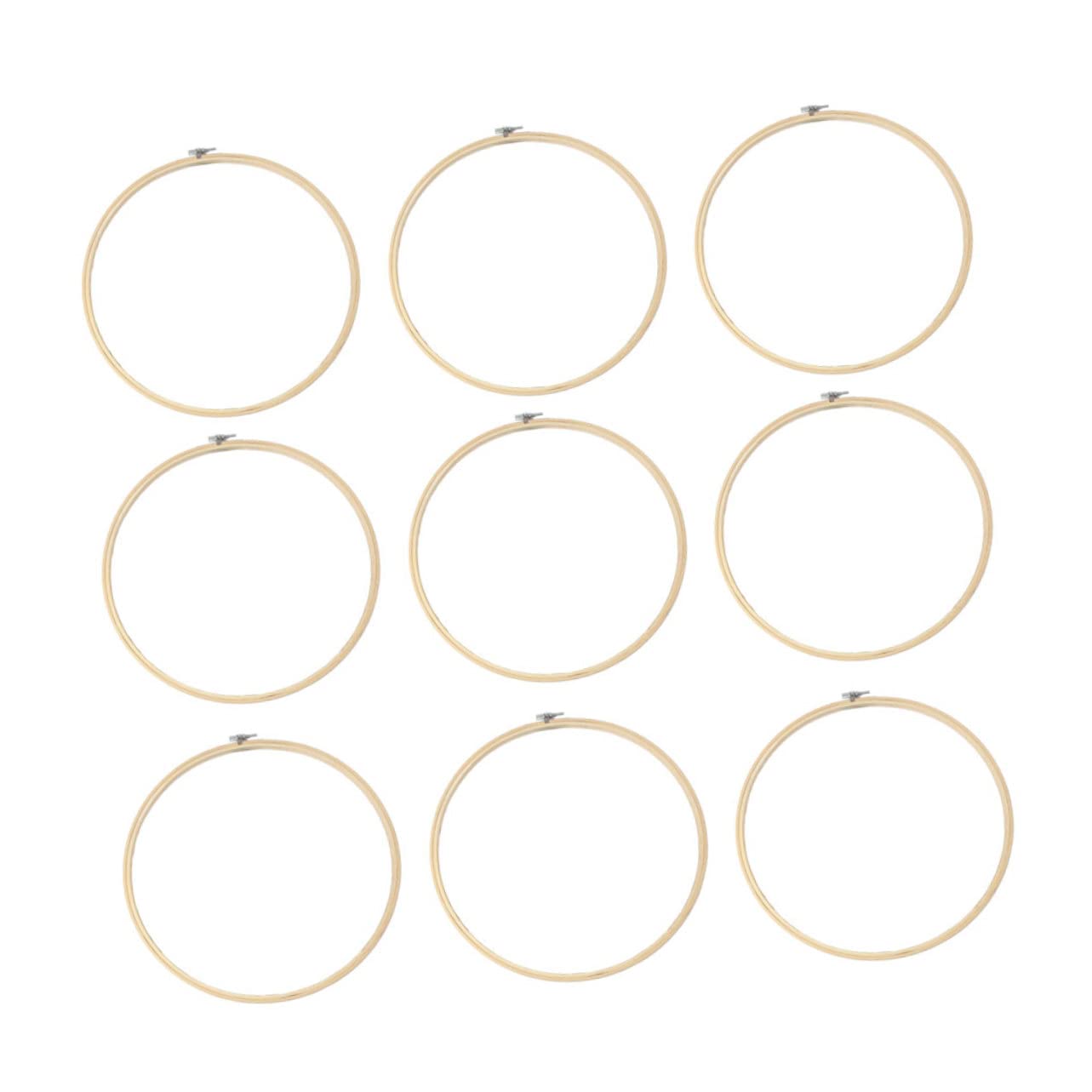 DOITOOL 10piezas Anillo De Bambú Para Bordar Unidades Diy Círculo Punto De Cruz Herramienta De Costura Decoración