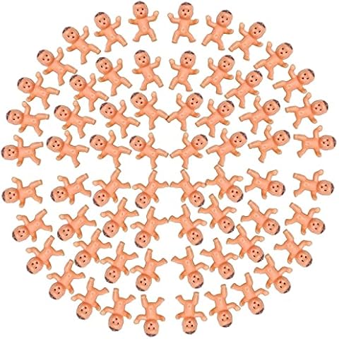 JIAKAI 60pcs Mini Plastic Babies for Baby Shower, ice Cube Game, Party Decorations, Baby Toys Cover