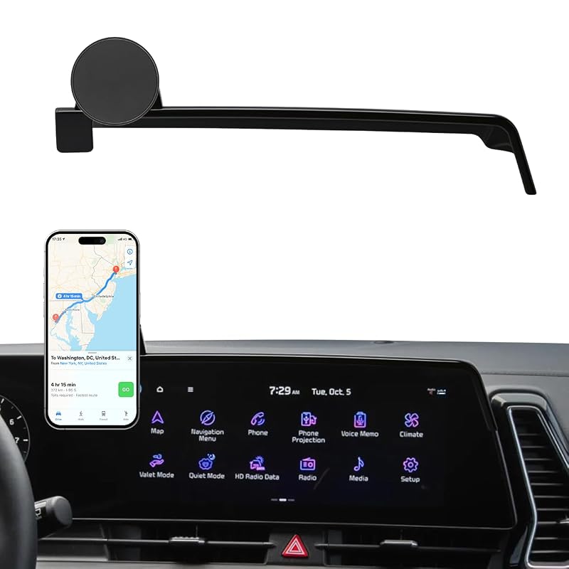 Suporte magnético para celular FETUSI compatível com Kia Sportage 2023-2026, tela original de 31,2 cm (12,3 pol.), rotação 360°