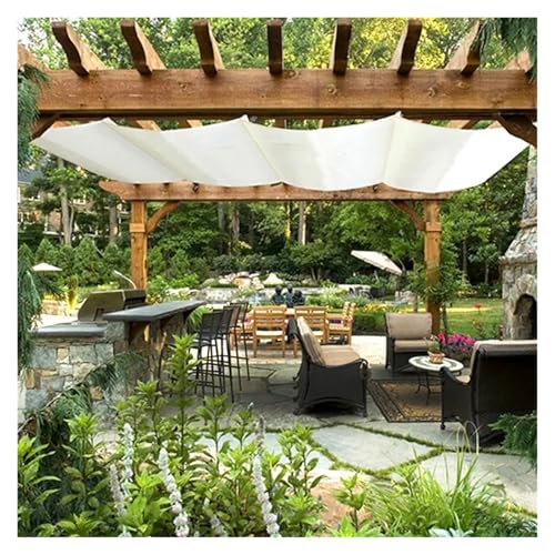 Auvent ondulé rétractable et étanche pour pergola de jardin