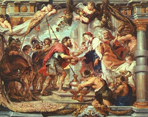 Tableau Rubens rencontre d'Abraham et Melchisédek cadeau salon 60x90