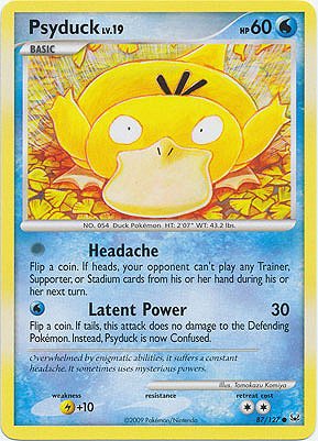 Pokemon Platinum Single Card Psyduck #87 Common [Toy]