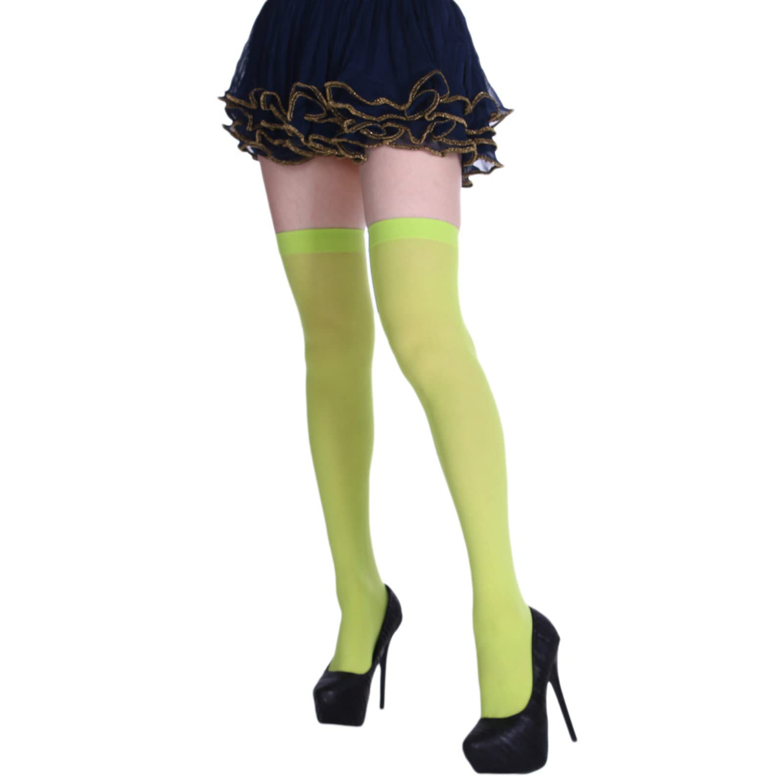 Maxtonser Extra Long Socks Thigh High Tube Cotton Socks Extra Long Boot Stockings for Women Color Over Knee Stockings